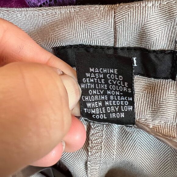 Alfani Gray Herringbone Dress Pants Size 12 Classic Fit Work Trousers - Picture 5 of 12